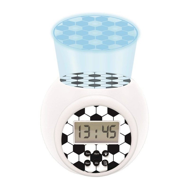 Lexibook - Réveil-projecteur Football - Fonction Alarme et répétition Snooz -...