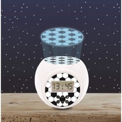 Lexibook - Réveil-projecteur Football - Fonction Alarme et répétition Snooz -...