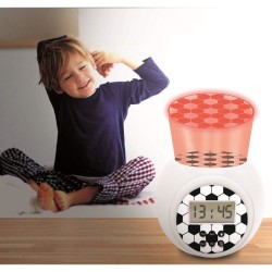 Lexibook - Réveil-projecteur Football - Fonction Alarme et répétition Snooz -...