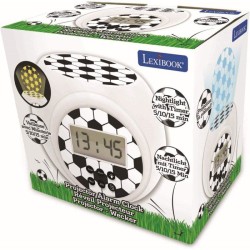 Lexibook - Réveil-projecteur Football - Fonction Alarme et répétition Snooz -...