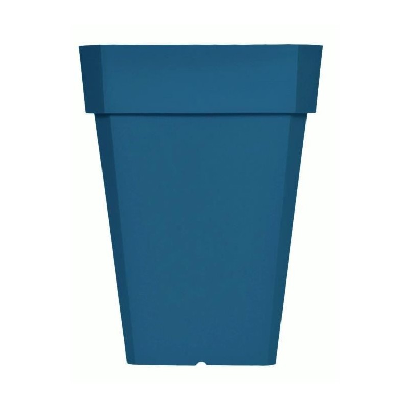Bac a fleurs carré - RIVIERA - SOLEILLA - Plastique - H53x39x39 cm - Bleu