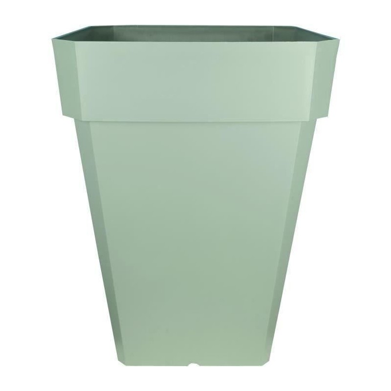 Bac a fleurs carré - RIVIERA - SOLEILLA - Plastique - H53x39x39 cm - Vert argile