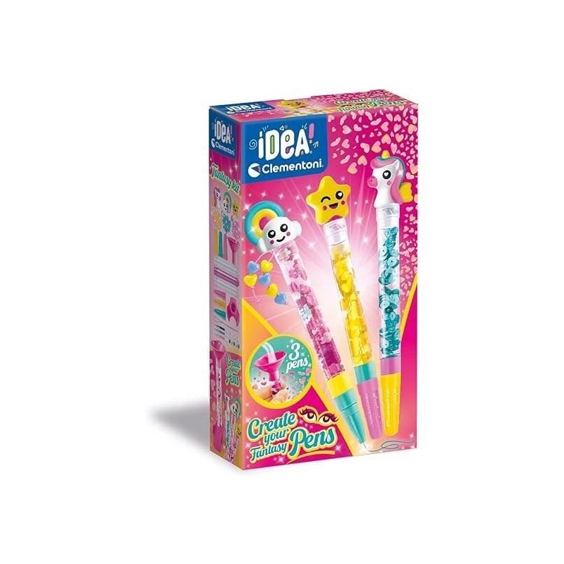 Clementoni - Créer tes stylos - Mini atelier des Stylos - Theme Fantaisie - 3...