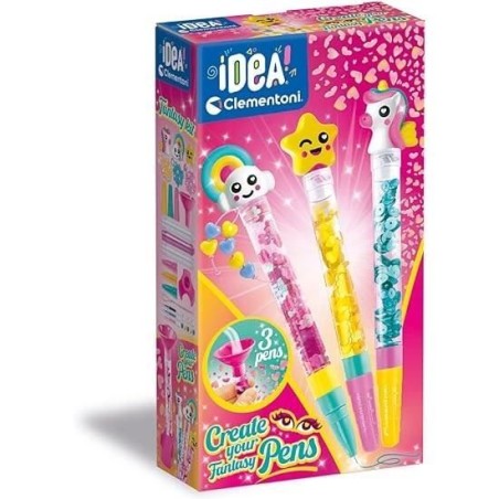 Clementoni - Créer tes stylos - Mini atelier des Stylos - Theme Fantaisie - 3...