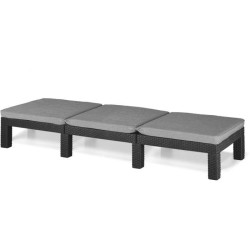 Bain de soleil - Allibert by KETER – DAYTONA – en résine imitation rotin tres...