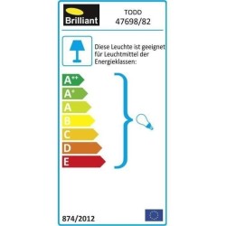 Applique extérieure avec détecteur TODD Acier - Brilliant - 1x60W - Ampoule i...