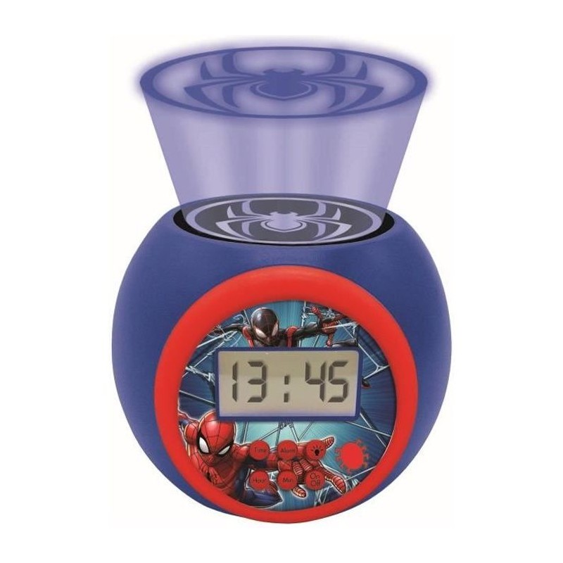 Lexibook - Réveil-projecteur Spiderman - Fonction Alarme et répétition Snooz ...