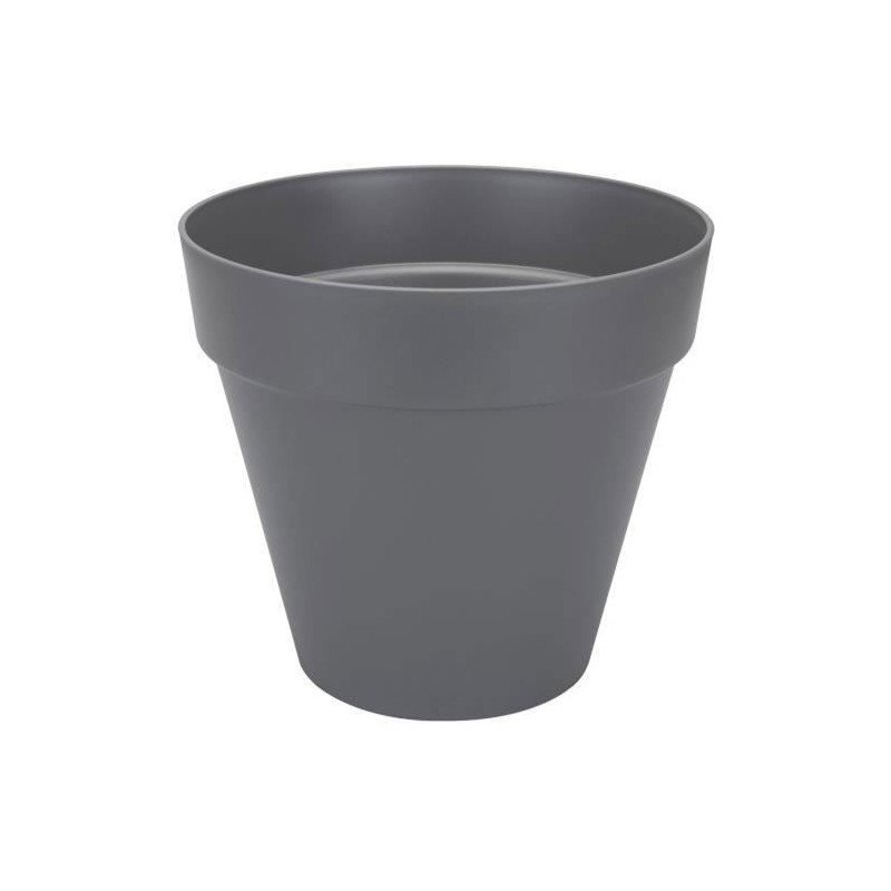 ELHO Pot de fleurs Rond Loft Urban - Ø 38,5 x H 35,3cm - Gris anthracite - Av...