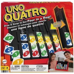 Mattel Games - UNO-Quatro-Jeu pour adulte, soirée en famille et