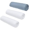 Lot de 3 draps housses TODAY Essential - 160 x 200 cm - 2 personnes - 100% Co...