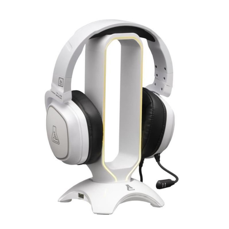 Support pour Casque/Micro-Casque - THE G-LAB - K-STAND RADO - RGB USB - Blanc