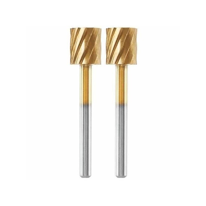 Lot de 2 fraises acier haute longévité Dremel Max 115 - ø 7,8mm cylindrique