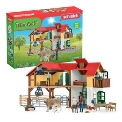 Ferme avec étable et animaux, coffret de 97 pieces avec figurines, Schleich 4...