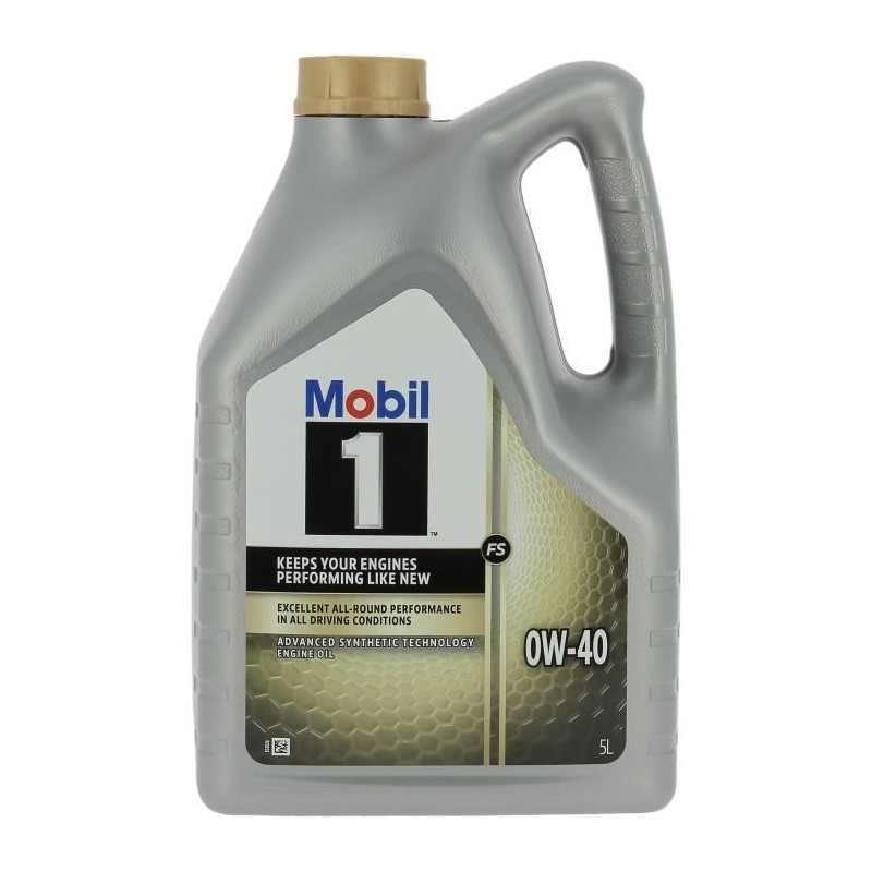 Huile moteur 5W-40 FS Synthétique - MOBIL 1 -bidon 5L -  Ultra haute performa...