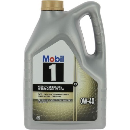 Huile moteur 5W-40 FS Synthétique - MOBIL 1 -bidon 5L -  Ultra haute performa...