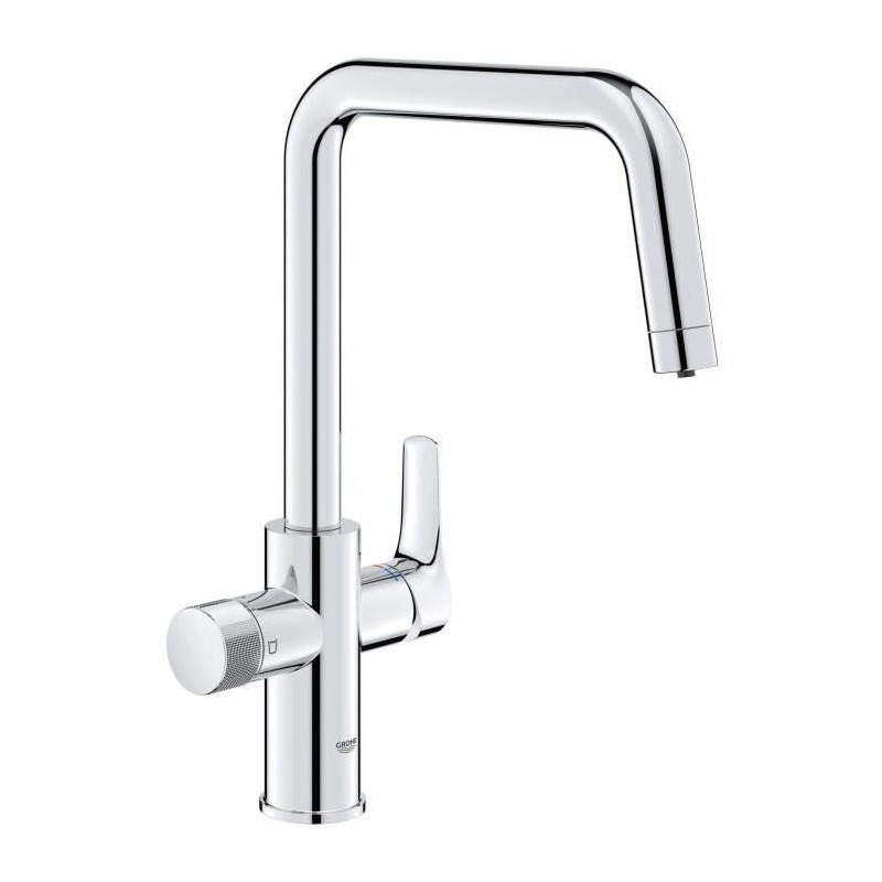 Robinet filtrant de cuisine - Chromé - Filtration de l'eau - Bec haut en U - ...