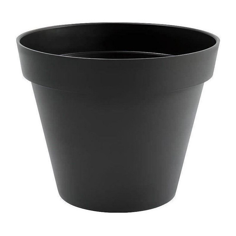 Pot de fleurs rond - EDA - Toscane - 43 L - Ø 47,5 x H.40 cm - Gris Anthracit...