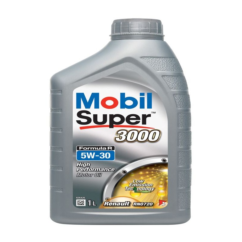 Huile moteur 5W-30 Synthétique - MOBIL - Super 3000 - Formula-R -bidon 1L -  ...