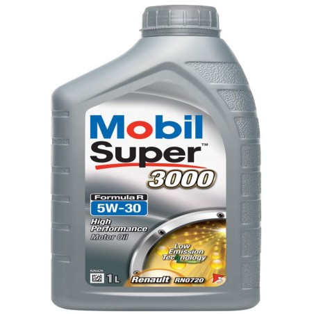 Huile moteur 5W-30 Synthétique - MOBIL - Super 3000 - Formula-R -bidon 1L -  ...