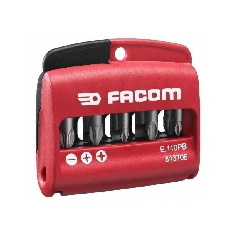 Embouts mixtes de vissage 1/4'' + porte-embout - FACOM - E.110PB