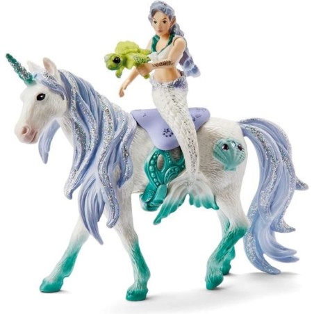 Sirene sur Licorne de mer, figurine fantastique, pour enfants des 5 ans, 15,5...