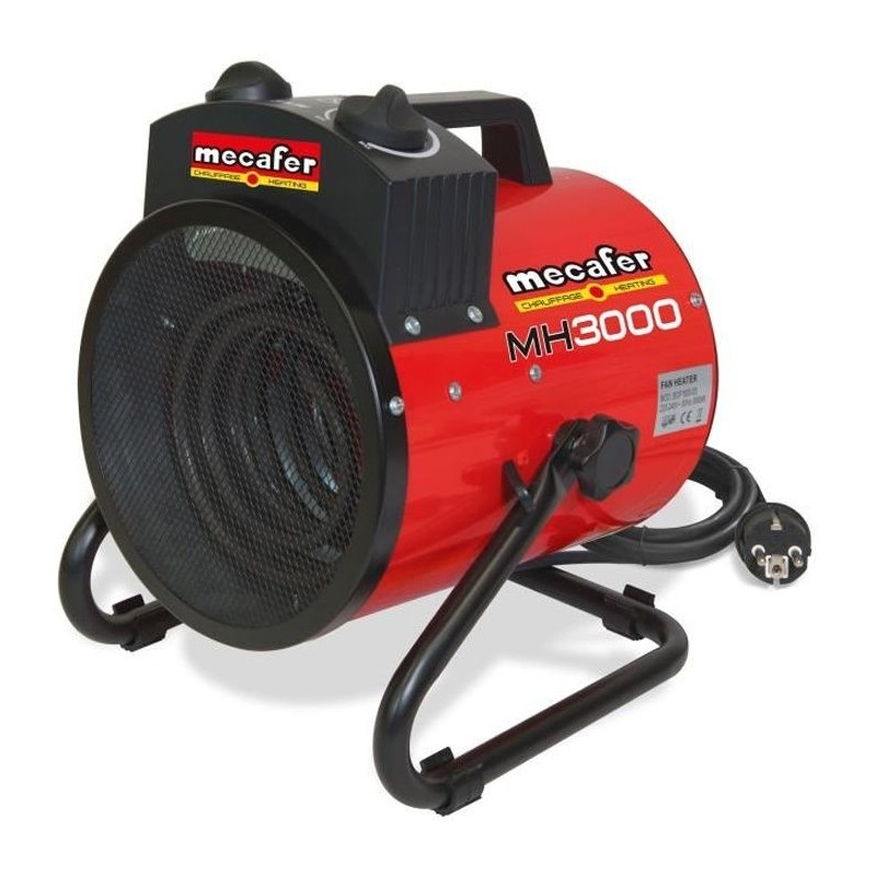 MECAFER Chauffage de chantier soufflant électrique 3000 W MH3000