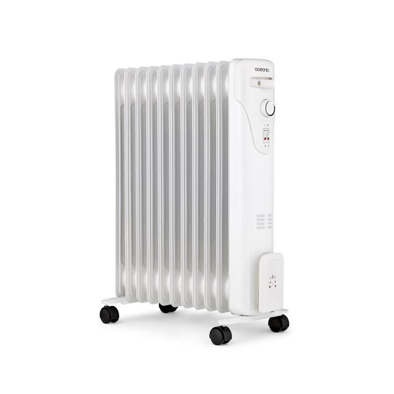 Radiateur électrique bain d'huile 2500W OCEANIC - 3 puissances - 11 éléments ...