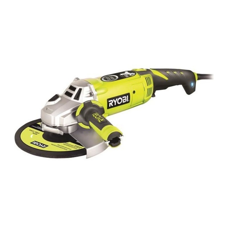 RYOBI - Meuleuse d'angle 2 000 W 230mm - poignée 180° - coffret antichocs + c...
