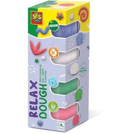 Pâte a modeler - SES CREATIVE - Feel good - Relax (4x90gr) - Végane - Lavable...
