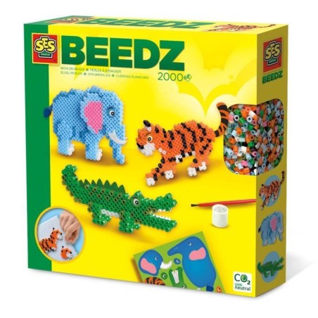 Perles a repasser - Animaux Safari - SES CREATIVE - Crée des animaux en 3D co...