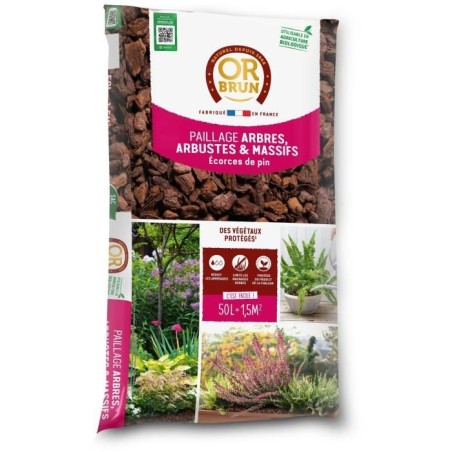 OR BRUN - OBRPECO50 - Ecorces De Pin - Protege Le Sol - Limite Les Mauvaises ...