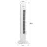 Ventilateur colonne OCEANIC - 40W - Hauteur 78 cm - 3 vitesses - Oscillant - ...