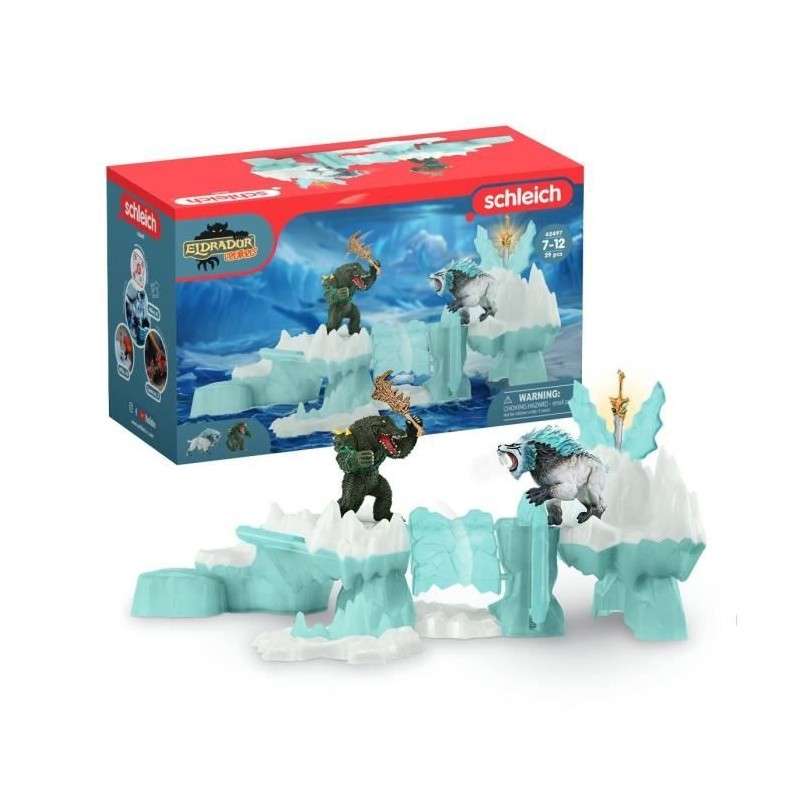 Coffret Attaque de la forteresse de glace, Tigre a dents de sabre et crocodil...