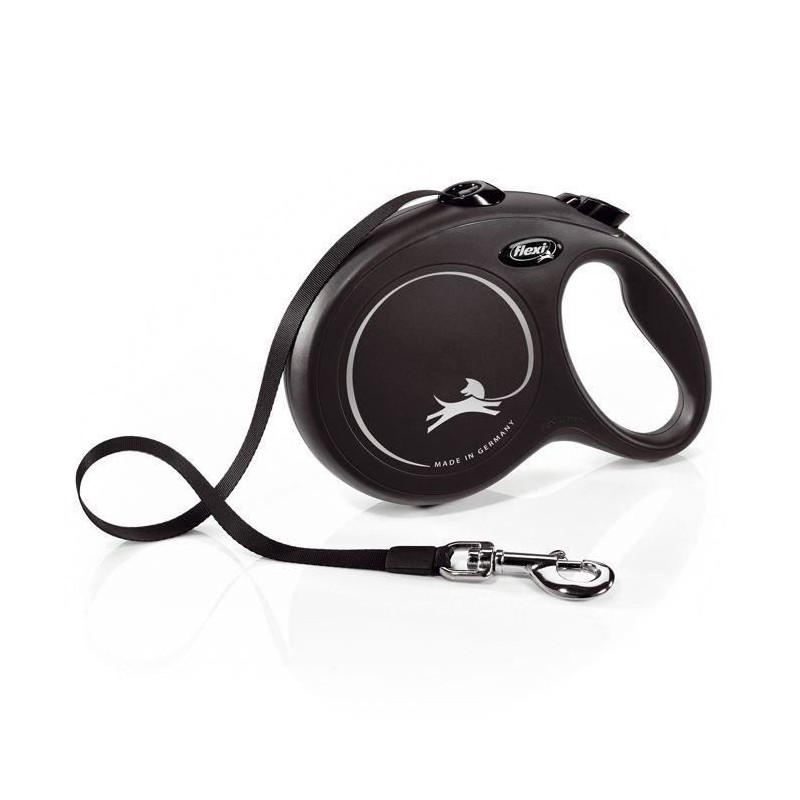 Laisse New Classic L Tape 8 m black Flexi CL30T8-251-S-20
