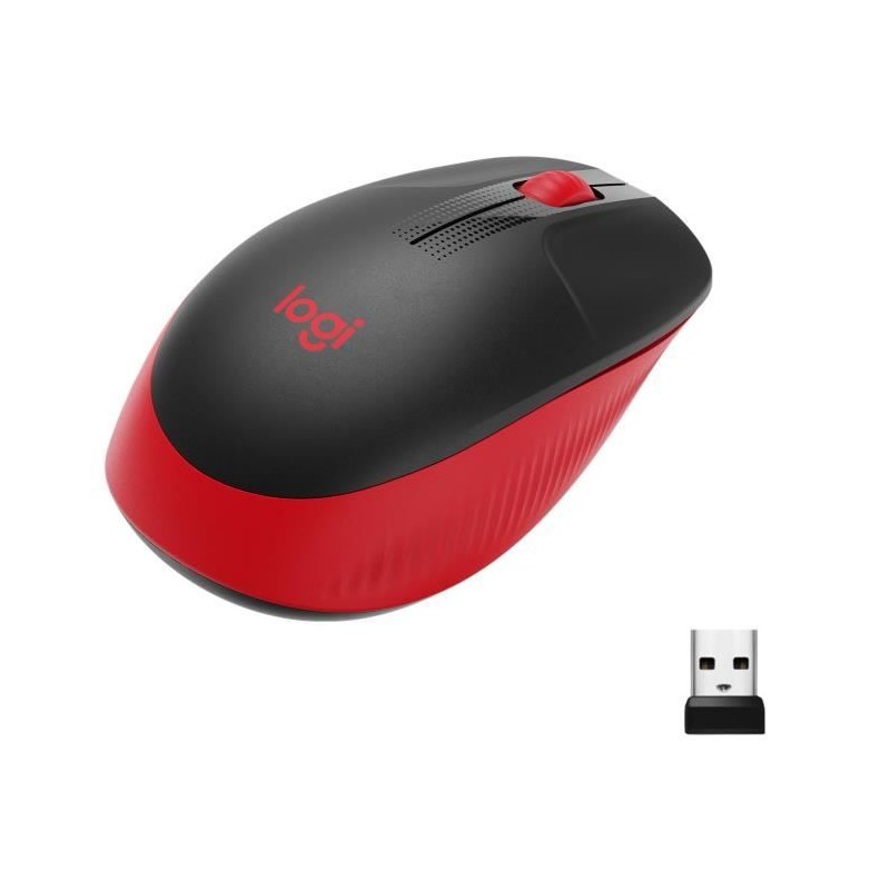 Souris - Sans fil - Logitech - M190 - Rouge