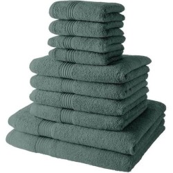 Lot de 10 serviettes de bain TODAY comprenant 4 serviettes 30x50 + 4 serveite...