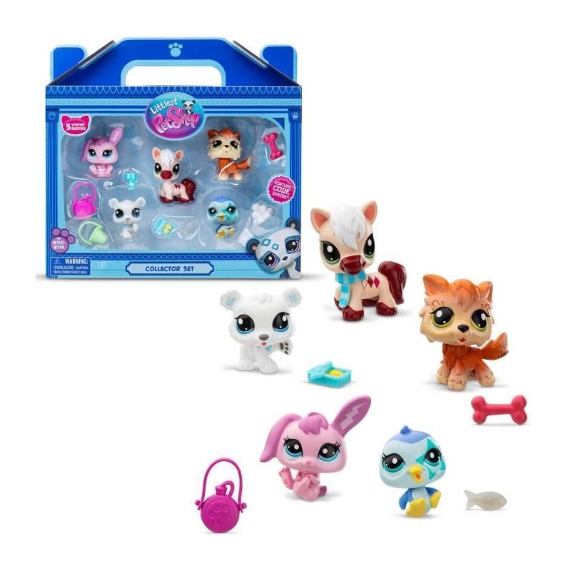 Pack de 5 Pets - BANDAI - Littlest Pet Shop Montagne - Animaux a collectionner