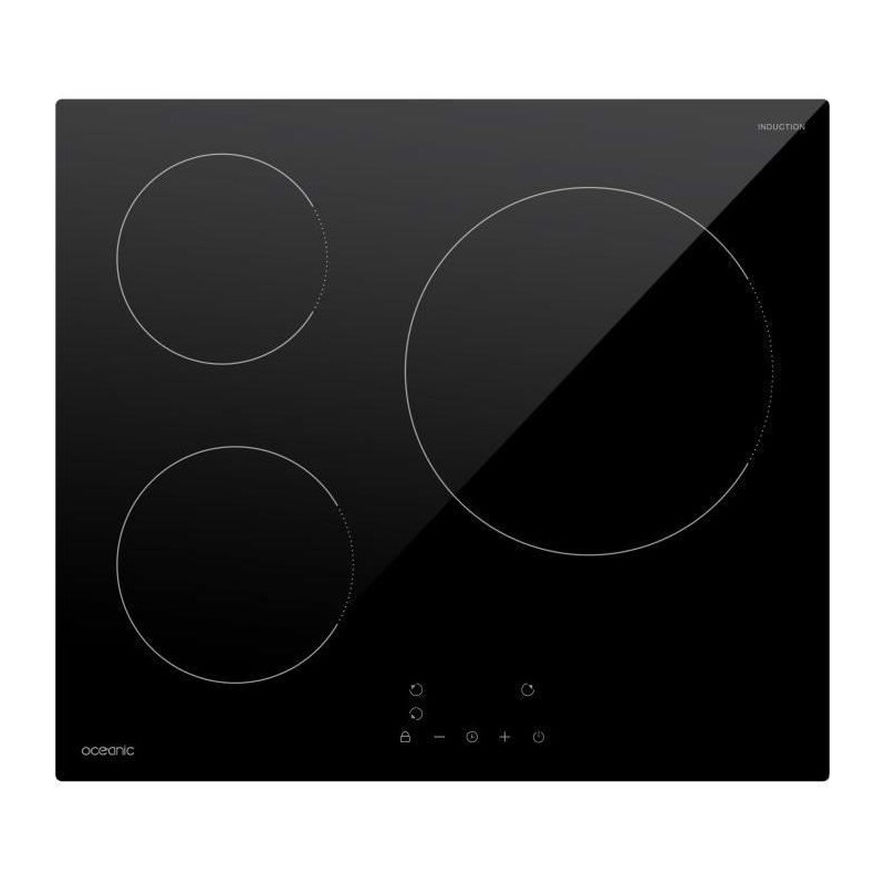 Table de cuisson induction OCEANIC 3 foyers L60 x P52 cm OCEATI3Z7B