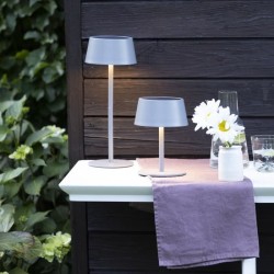 Lampe de table d'extérieur - BRILLIANT - PICCO - LED et solaire - Métal et pl...