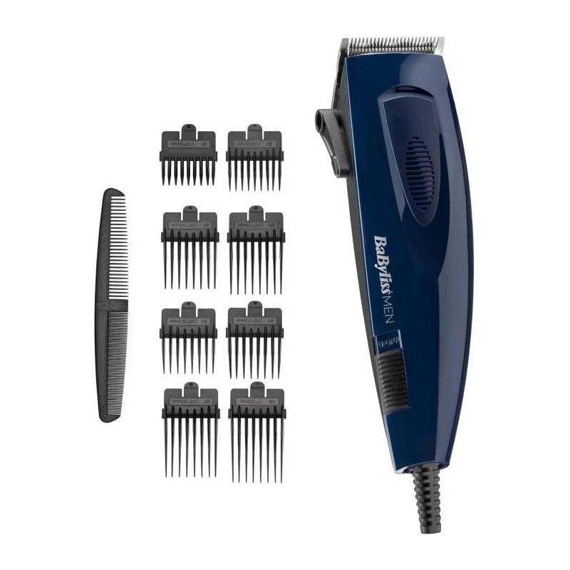 Tondeuse Cheveux - BaByliss - E695E - Lames en acier inoxydable - 8 guides de...
