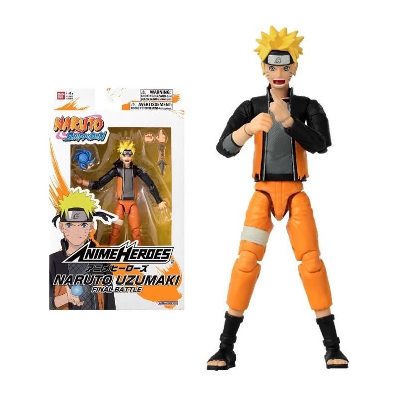 Figurine Anime Heroes - Bandai - Naruto Shippuden - Naruto Uzumaki (Final Bat...