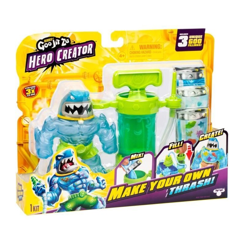 Figurine Hero Creator Thrash 11cm - HERoeS OF GOO JIT ZU - Kit de création de...