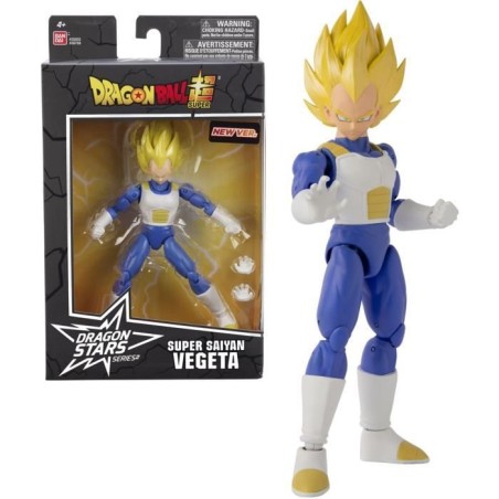 Figurine Dragon Ball Super - Super Saiyan Vegeta - 17 cm - 16 points d'articu...