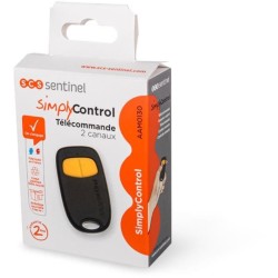 Télécommande 2 canaux - SCS SENTINEL - SimplyControl - Jaune, portée 40m, fré...