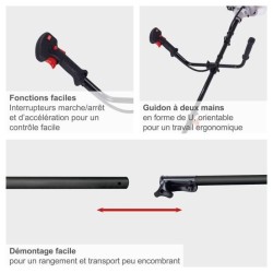 Débroussailleuse thermique 2 en 1 BCH3300PB 32,6cm³ - avec 2eme bobine et har...