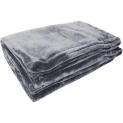 Couverture Microflanelle Toison d'Or -  220 x 240 cm - Coloris Gris