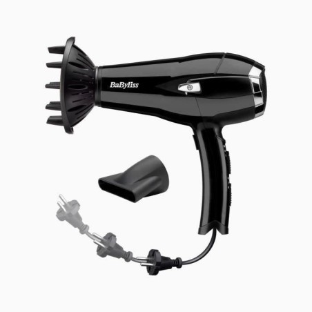 Seche-cheveux Babyliss D374DE Cordkeeper 2000 avec technologie Ionique et cor...