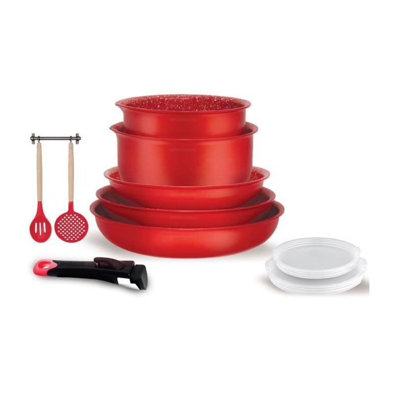 Batterie de cuisine - ARTHUR MARTIN - AMR41 - Batterie de cuisine 10 pieces -...