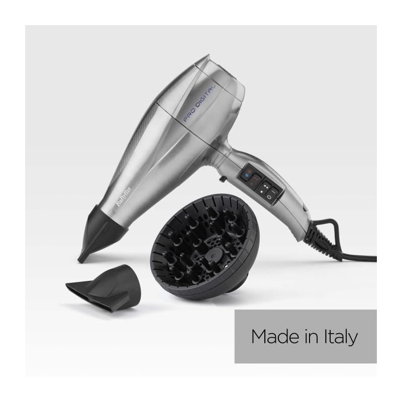 Seche-cheveux  - BaByliss - 6000E Pro Digital 2200 - Technologie Ionique et C...