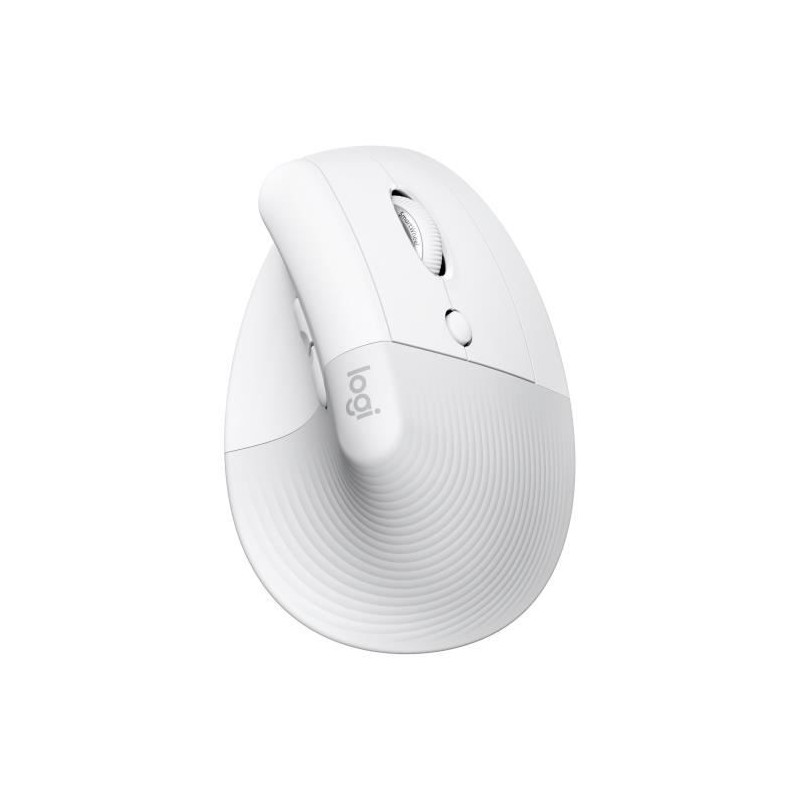 Souris - Sans Fil - Logitech - Lift Ergonomique Verticale - Blanc - Droitier ...